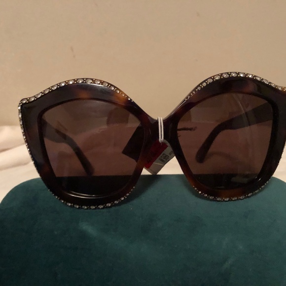 gucci frames with rhinestones